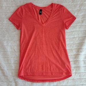 addias short sleeve workout pink shirt